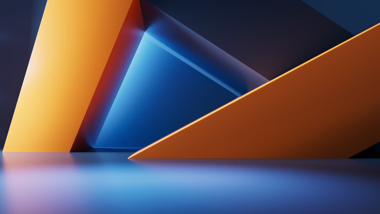 Struttura interna geometrica astratta, rendering 3D