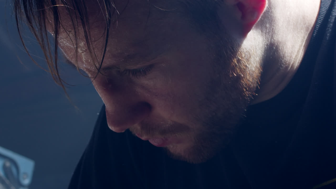 Close-up of a man working