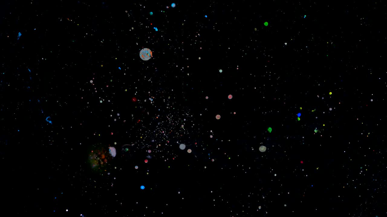 움직이는 색상, 액체 효과, 비누 거품