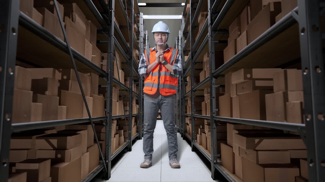 Trabajador en un almacén