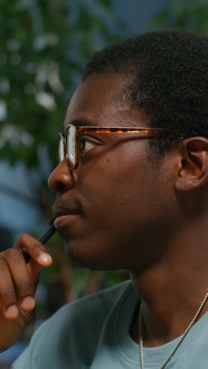 Man in Profile View