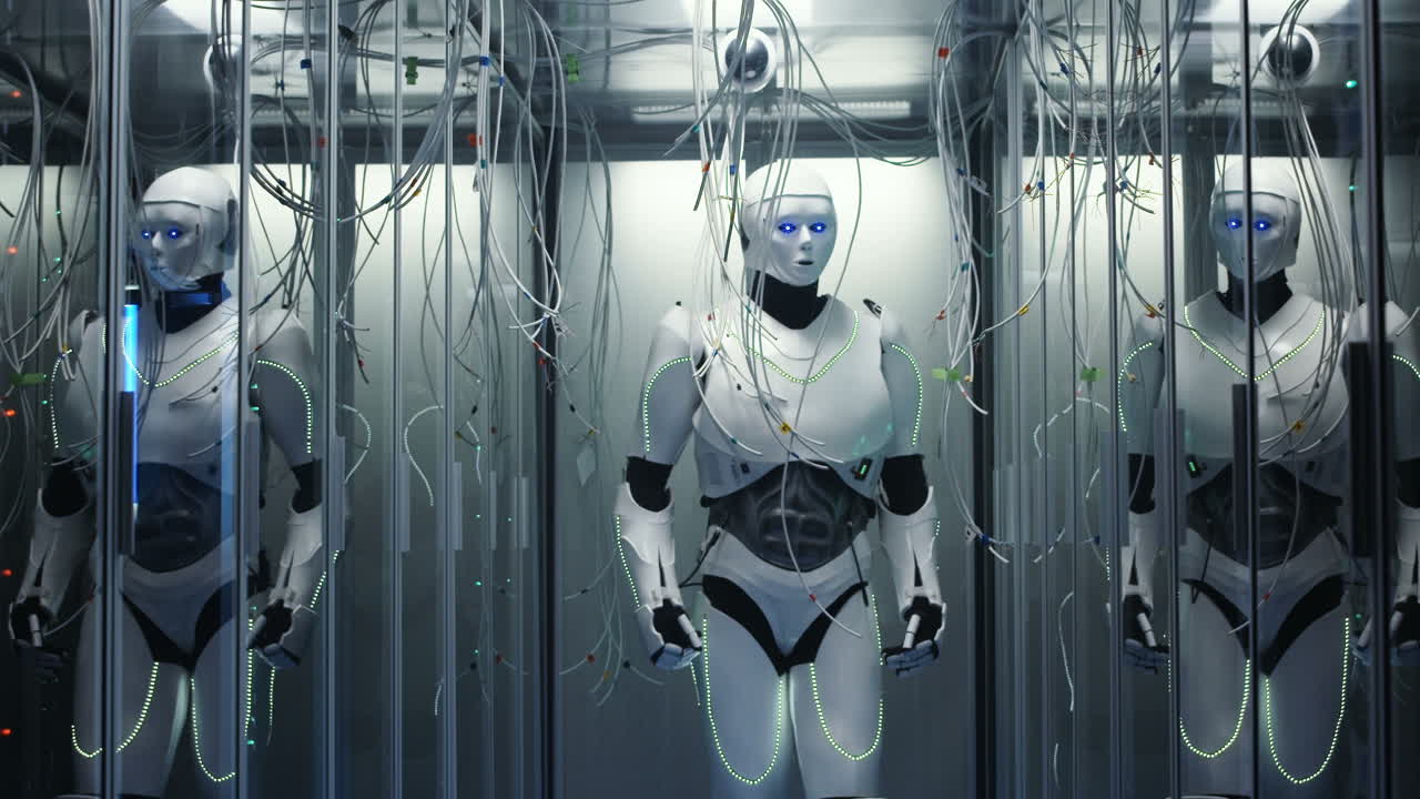 robots en una instalación de pruebas