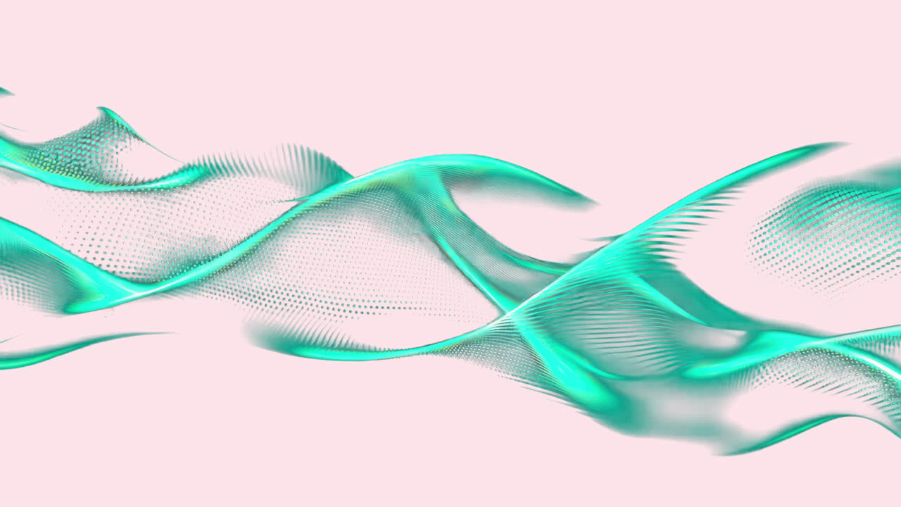 Abstract teal waves motion animated overlay, transparent 4K video, alpha channel, ProRes 4444