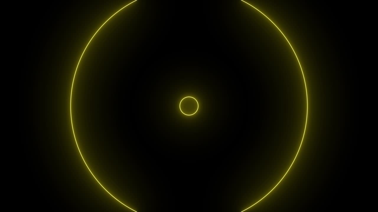 bucle de efecto de superposición de energía de círculo ancho amarillo