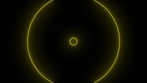 bucle de efecto de superposición de energía de círculo ancho amarillo