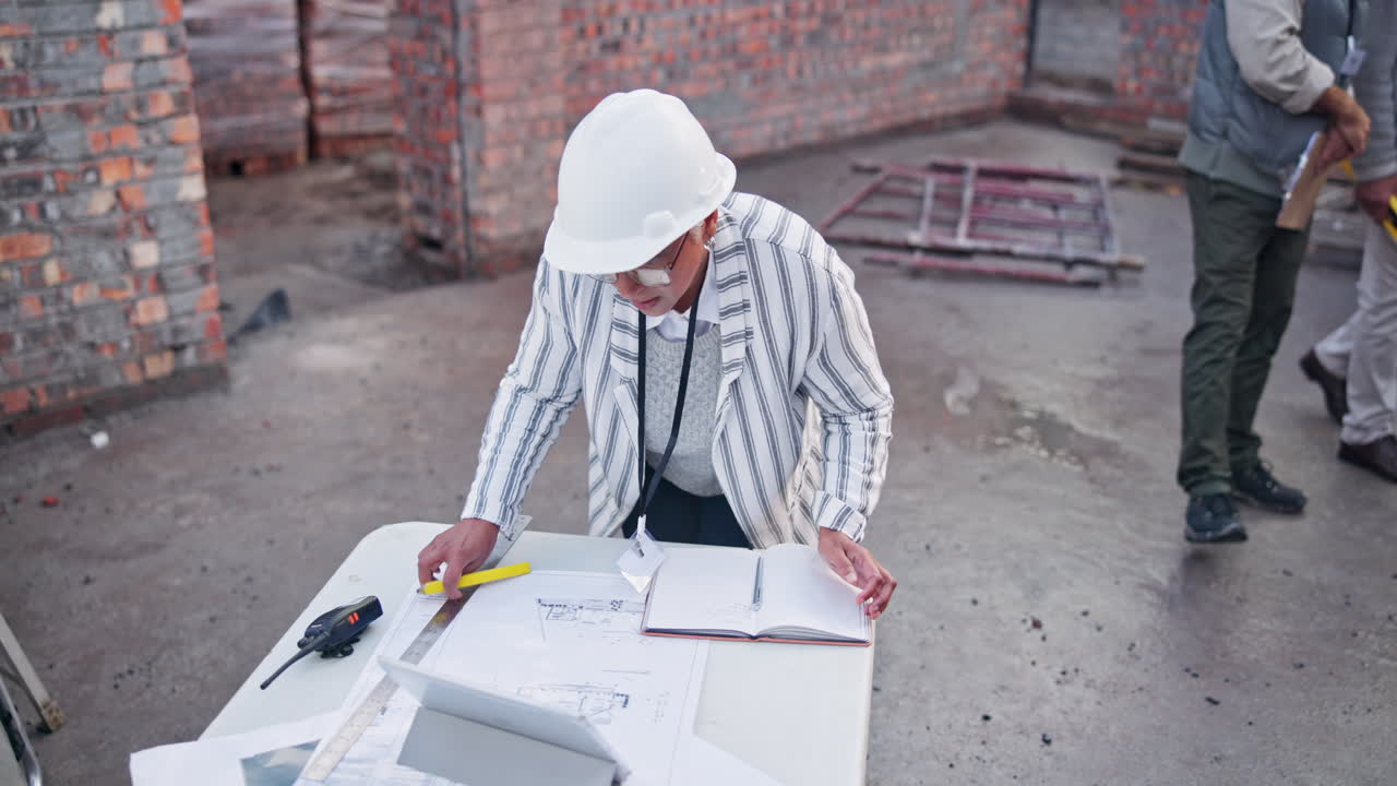 Construction planning on site