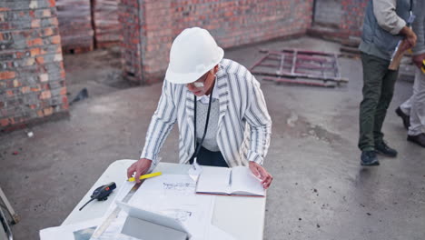 construction planning on site