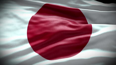 Japan-Flaggenvideo-3D-Japan-Flagge,-3D-Japan-Flaggenschwenkvideo