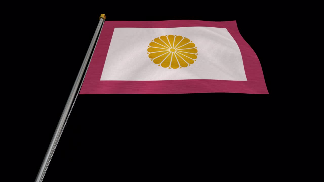 왕위 왕자 발 루프 비디오 바람에 날아다니며, 4k uhd 슬로 모션 비디오와 알파 채널.