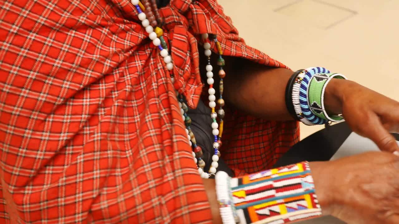 Tribal man using laptop 4k
