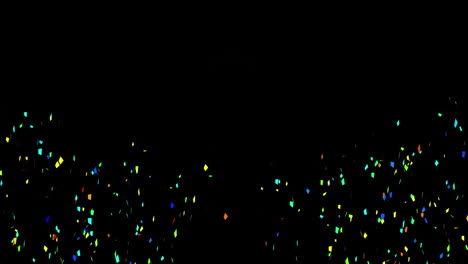 animation of confetti falling on black background