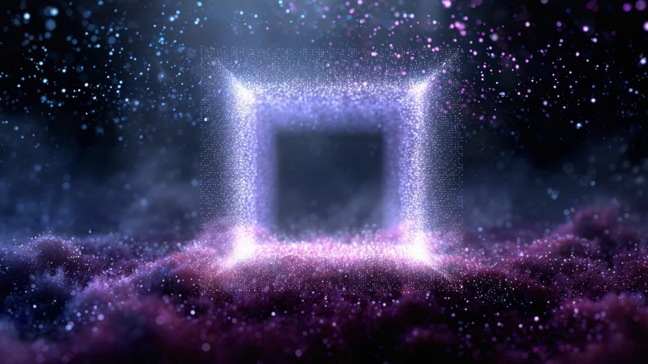 A Mystical Portal Surrounded by Cosmic Dust and Stars, Evoking a Sense of Wonder and Imagination Beyond the Boundaries of Reality and Space