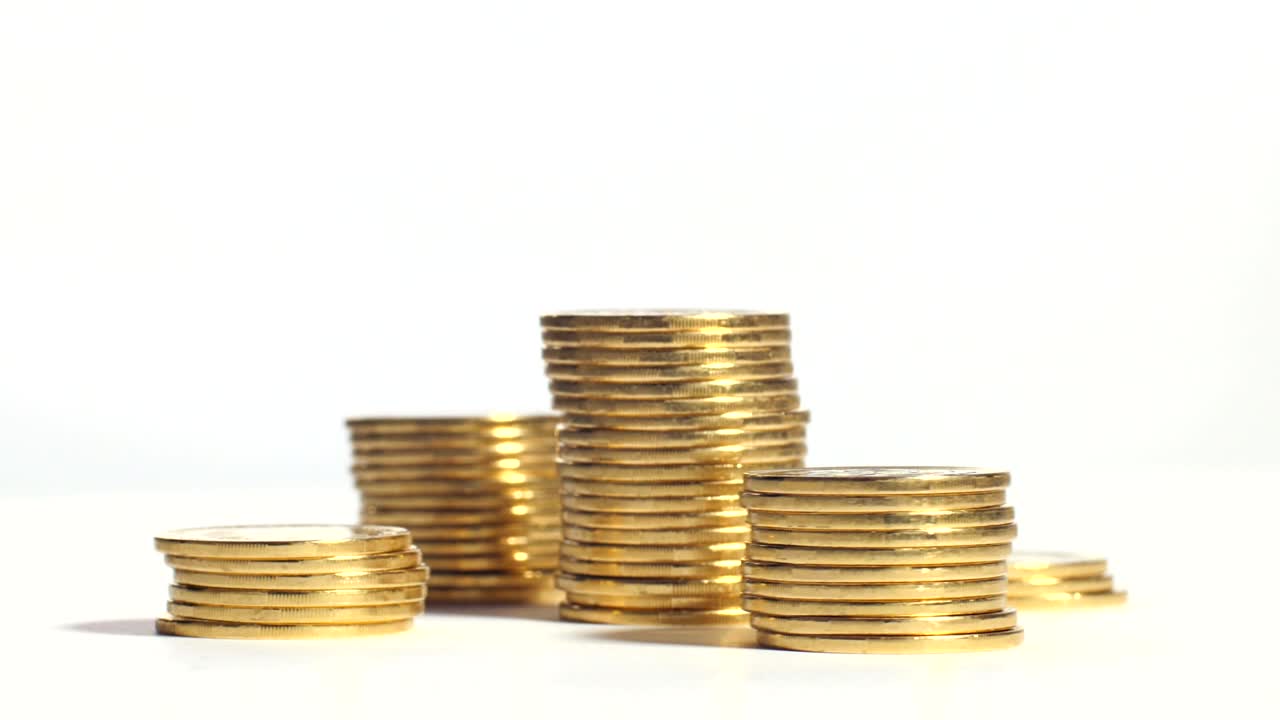 Stacks of metal coins