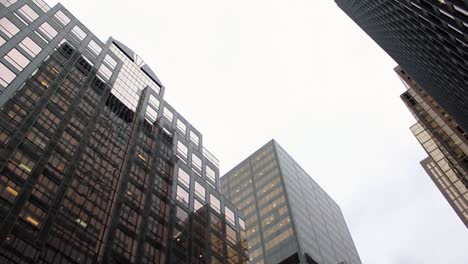 Camera-looking-up-to-the-financial-district-in-toronto