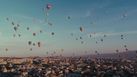 hot air balloons over cappadocia