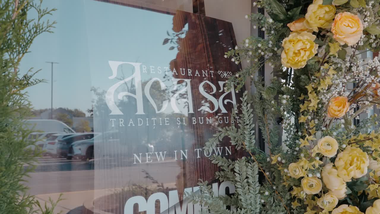 Sign of moldovian restaurant in America, Serving traditional moldovian food.