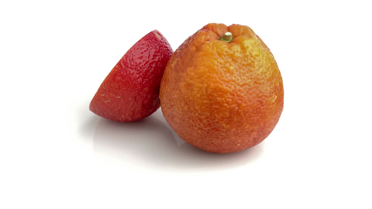 절단 된 피 오렌지 과일