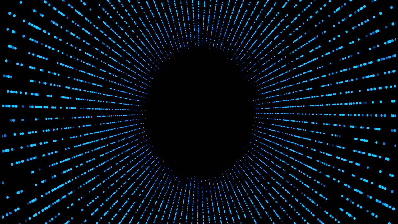 Abstract Blue Dot Tunnel
