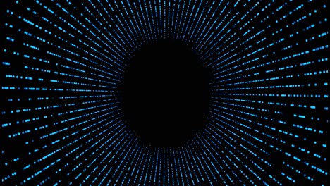 abstract blue dot tunnel