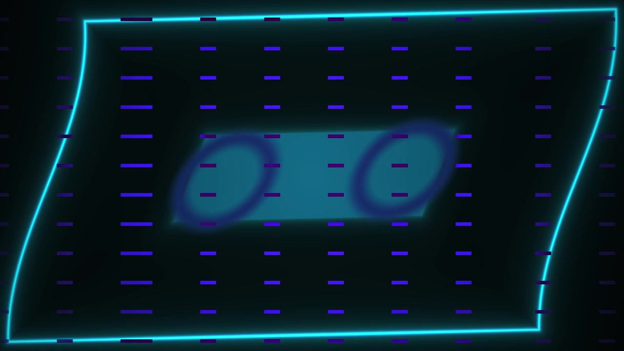 Abstract Neon Glowing Geometric Shape Animation