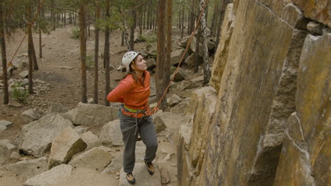 climber on a wall rock