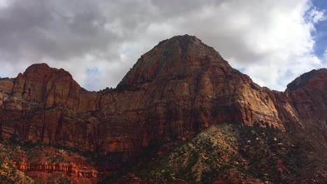 A-shot-of-a-few-mountains-in-Dixie-Canyon-with-the-clouds-passing