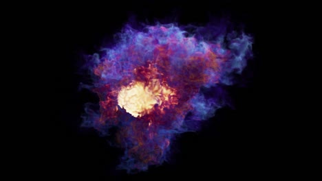 colorful smoke, fire cosmic nebula, seamless loop, luma matte 4k