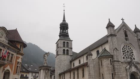 small cathedral in french alps