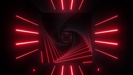 túnel de neón rojo