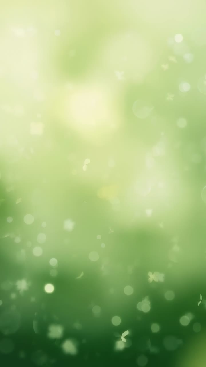 Vertical video: Animating green gradient, specks drifting lower right ...