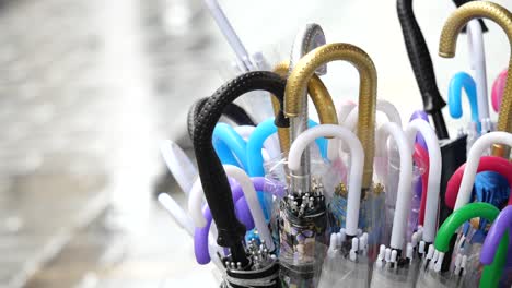 colorful umbrella display