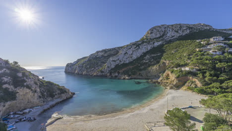 granadella beach summer timelapse 4k