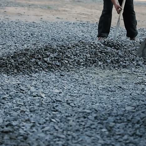 handarbeid op de bouwplaats