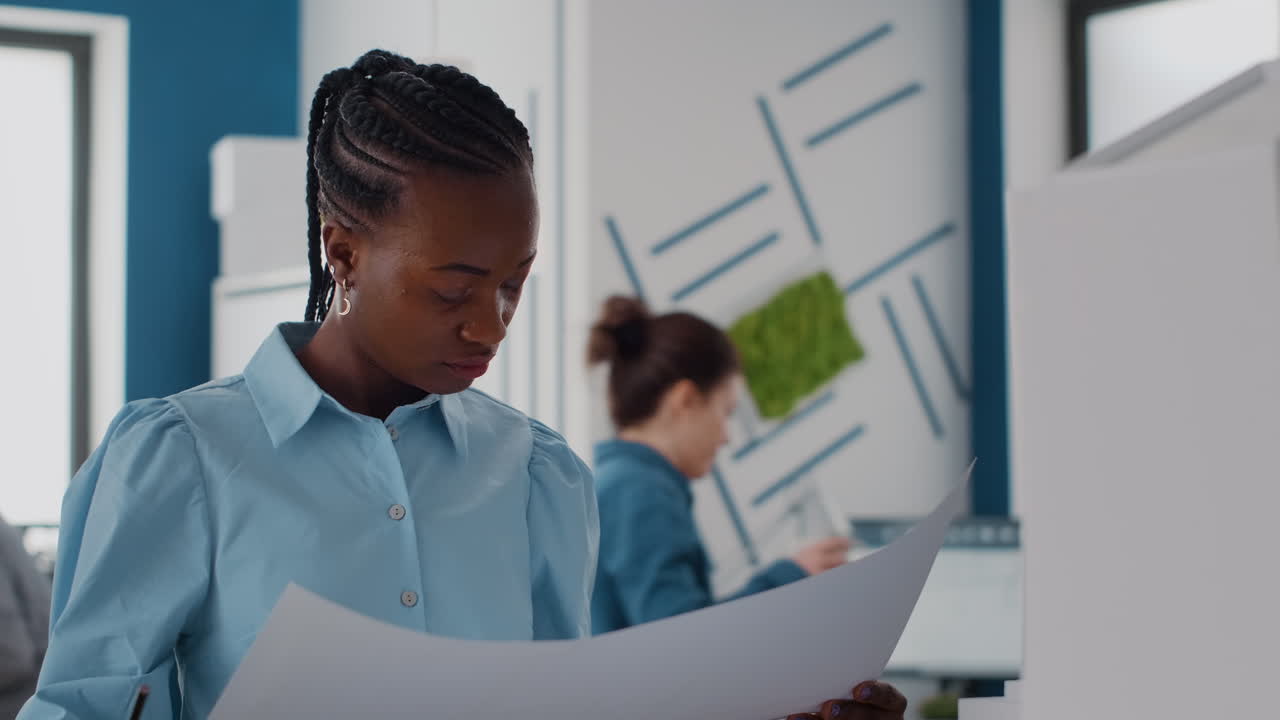 African American Woman in Office