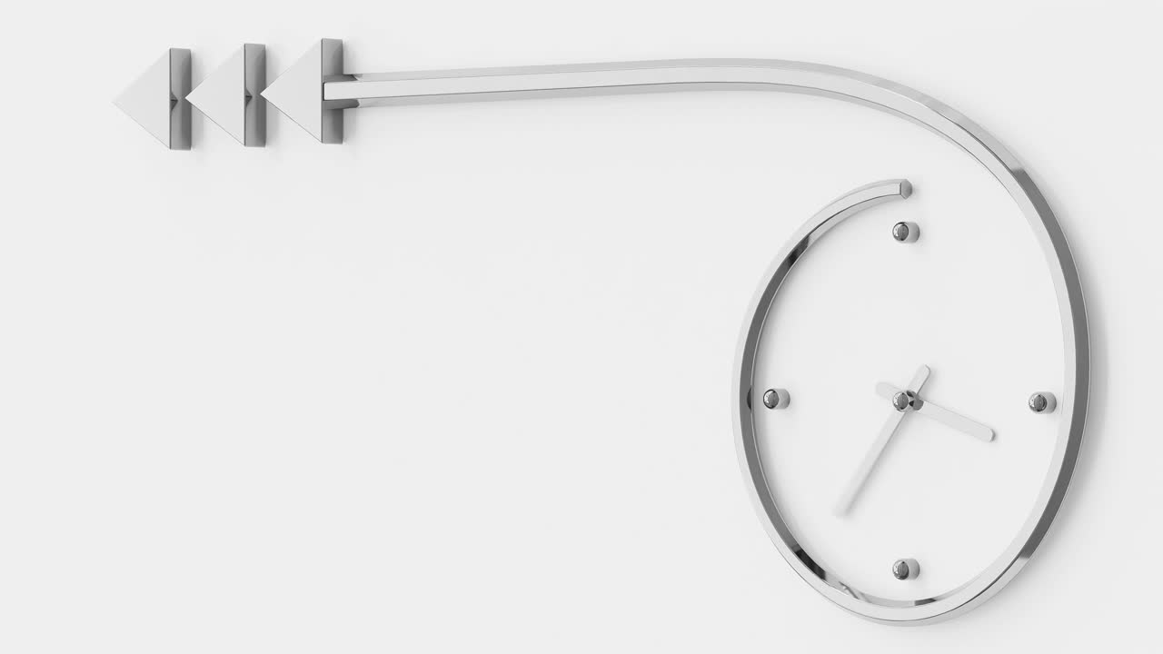 Clock motion 24 hour animation seamless loop.