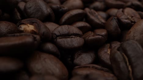 close-up of roasted coffee beans