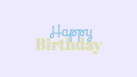 animated closeup happy birthday text on holiday background 38