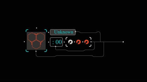 hud callout panel on black background. abstract vfx