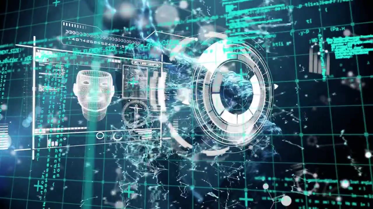 Animation of globe spinning and network of connections over pattern