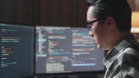 Programmer working late night