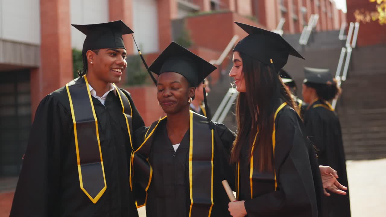 Graduation Ceremony with Happy Students