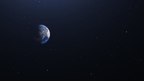 animation of planet earth moving vertically in space