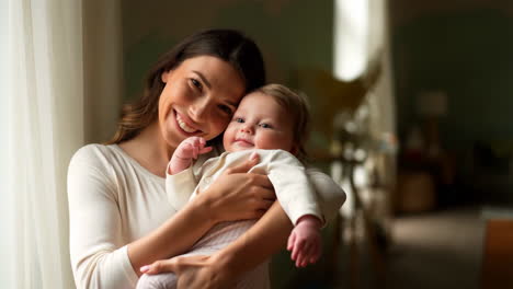 tender moments between a mother and her baby