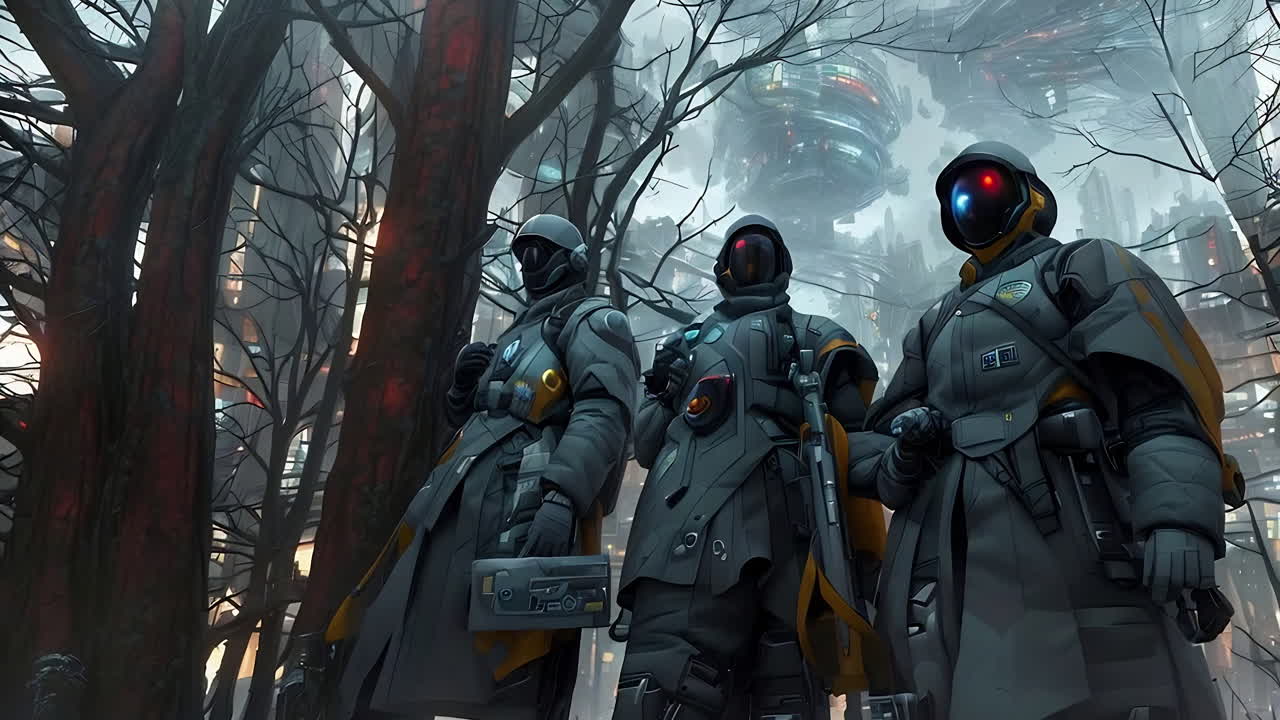 Sci-Fi Soldiers in a Post-Apocalyptic Forest