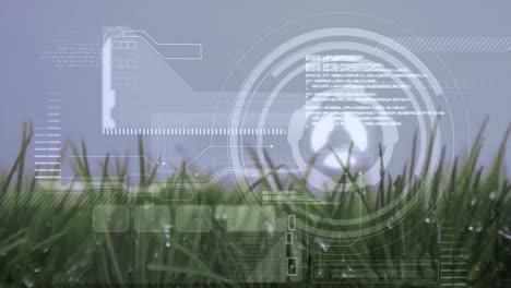 compuesto digital de campo de césped y artes
