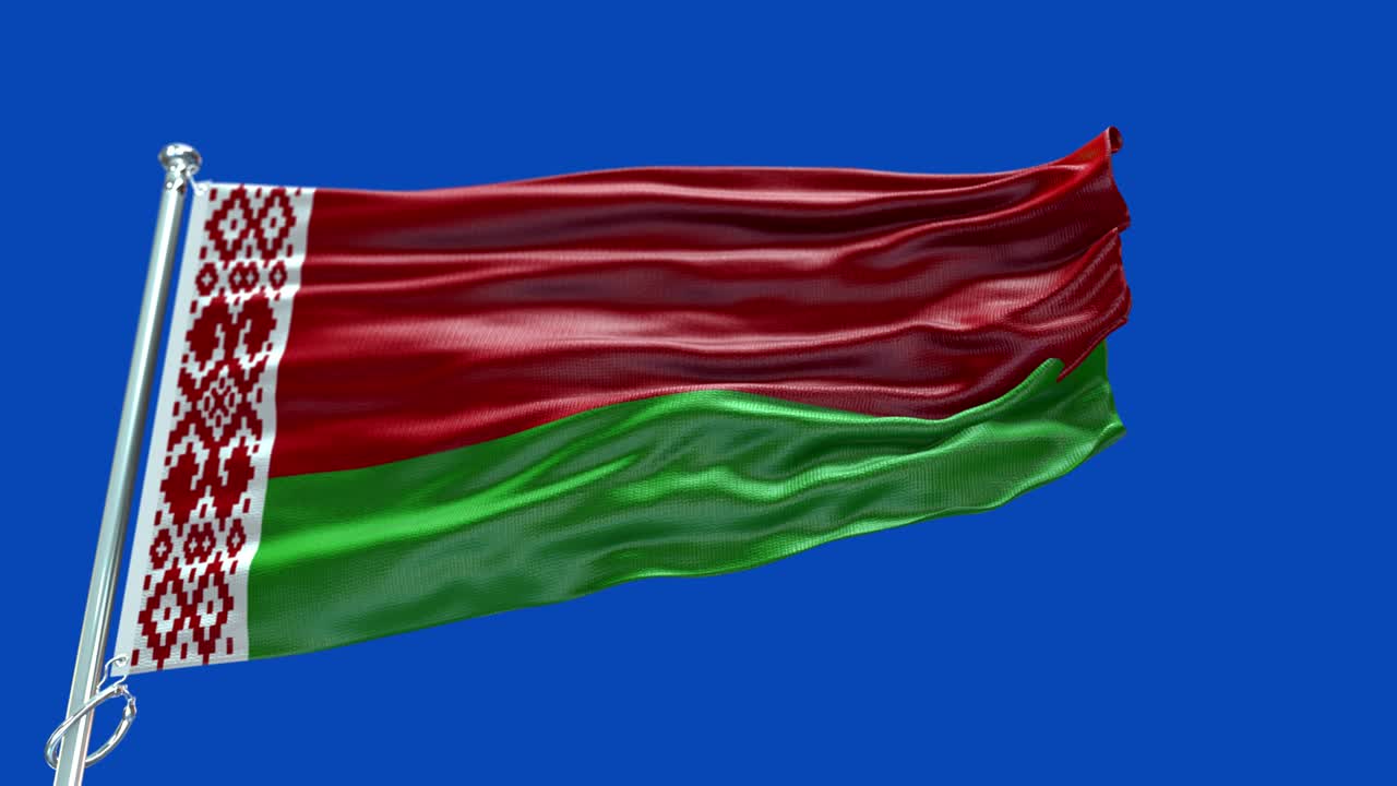 4k Highly Detailed Flag Of Belarus - Belarus Flag High Detail - National flag Belarus wave Pattern loopable Elements