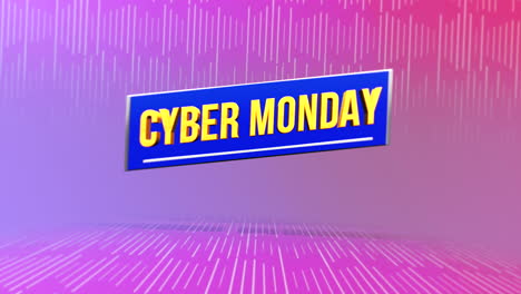 cyber monday on pink geometric simple pattern with gradient color