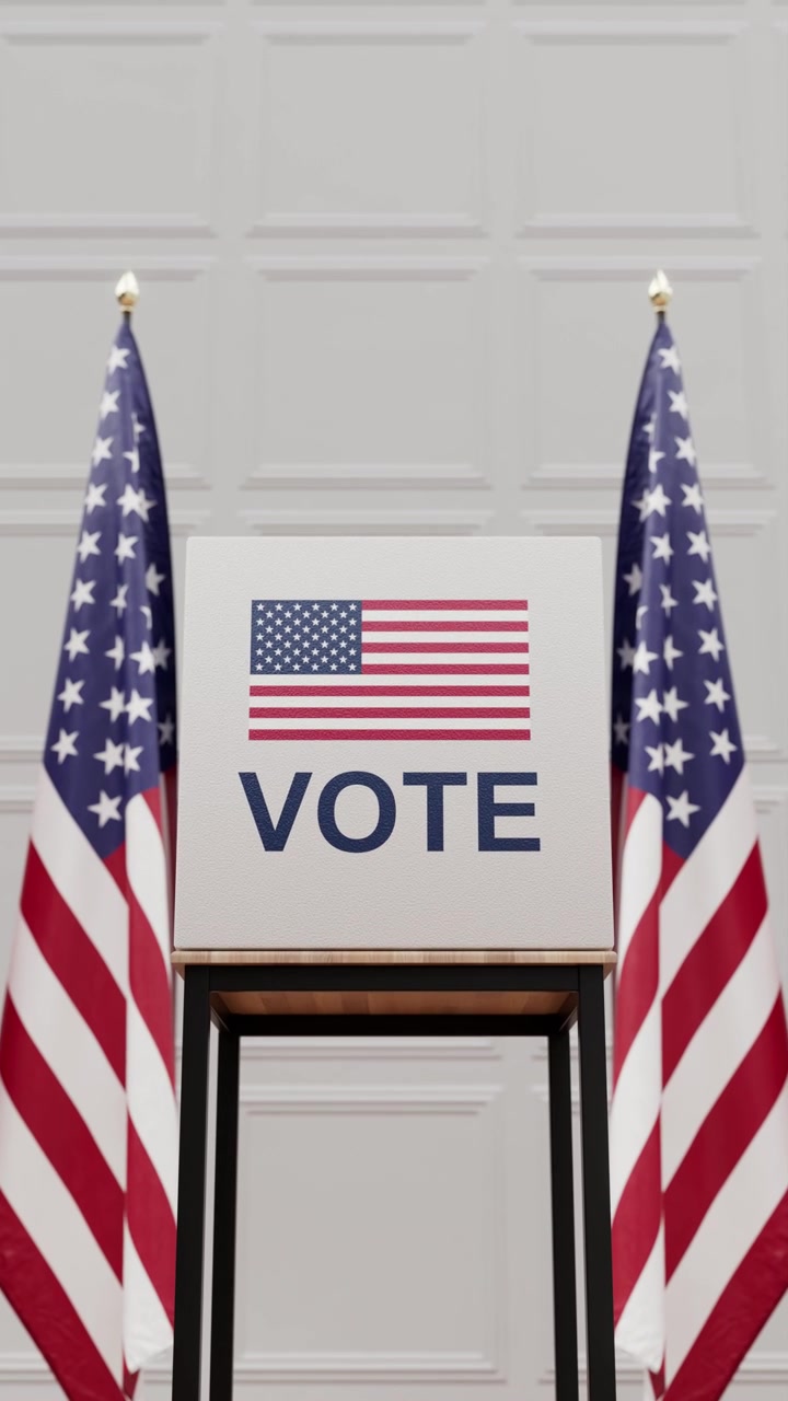 Concept of american election with ballot box