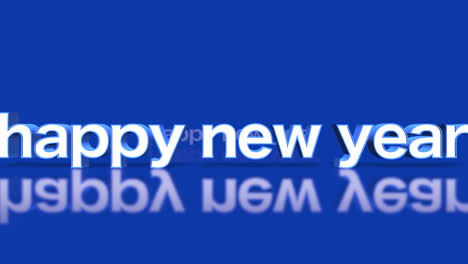 Rolling-Happy-New-Year-text-on-blue-gradient