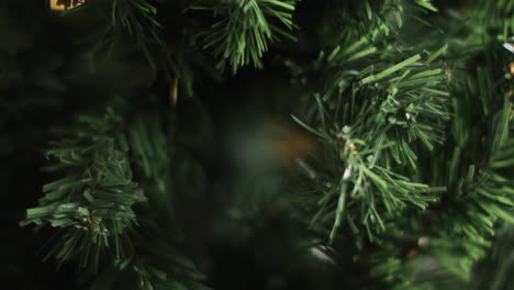 video of christmas tree and copy space on dark background